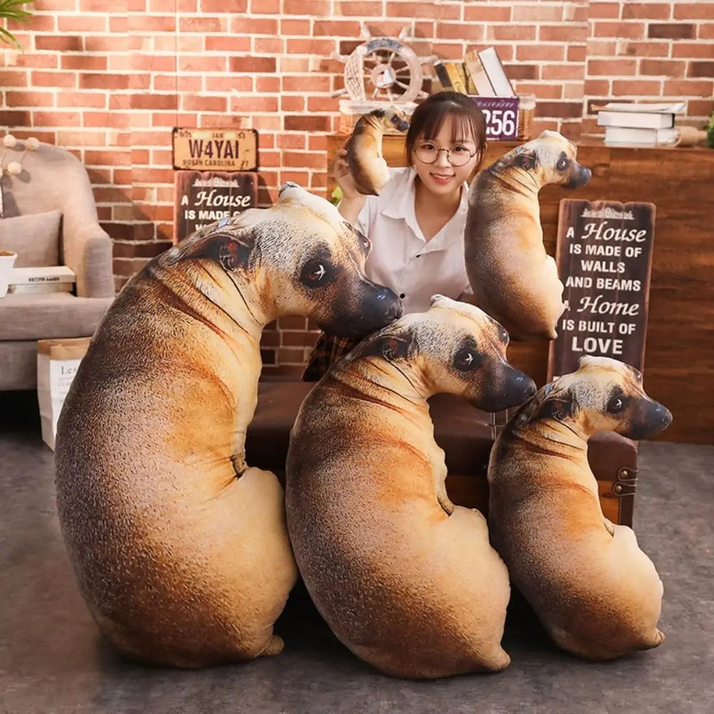 Realistic 3D Dog Plush Pillow