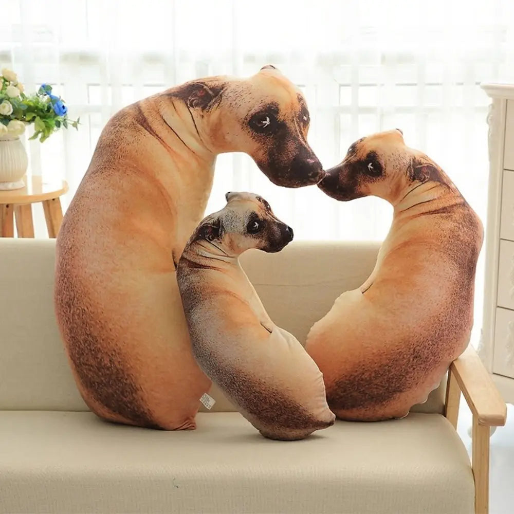Realistic 3D Dog Plush Pillow