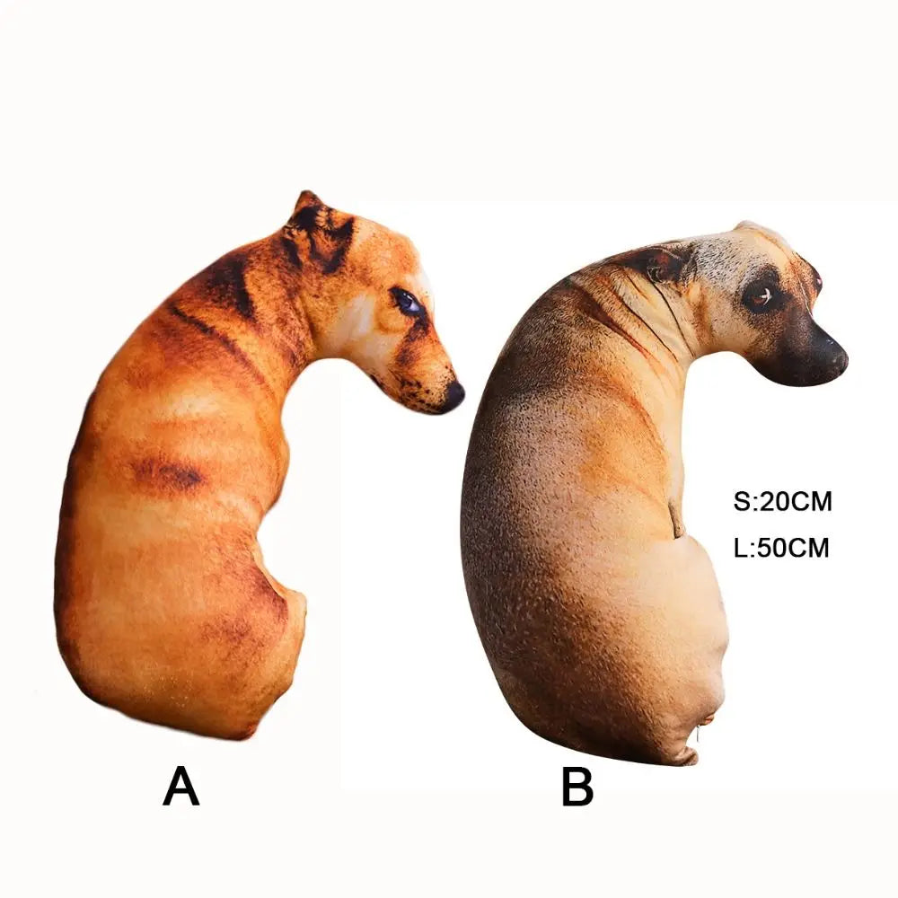 Realistic 3D Dog Plush Pillow