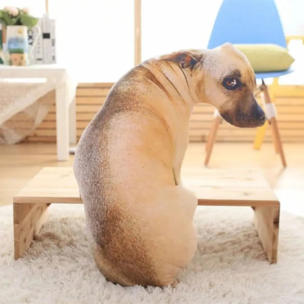 Realistic 3D Dog Plush Pillow