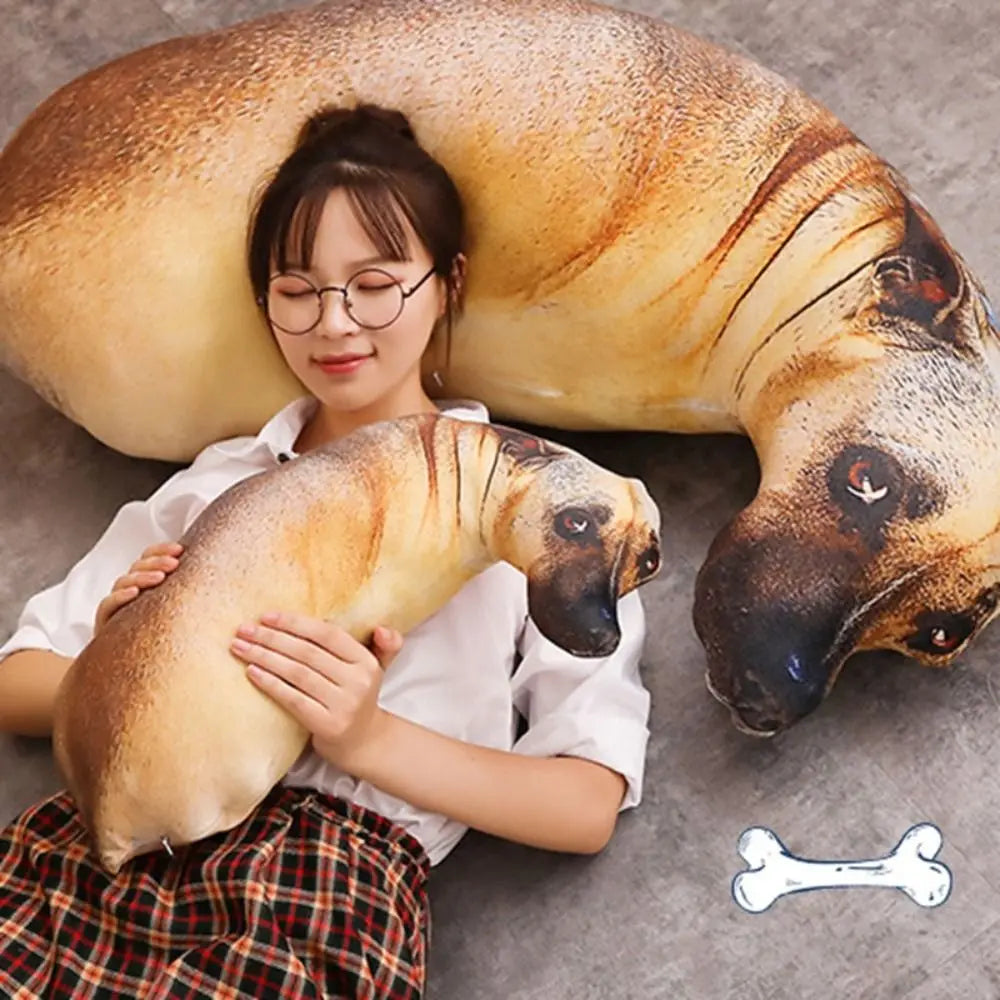 Realistic 3D Dog Plush Pillow