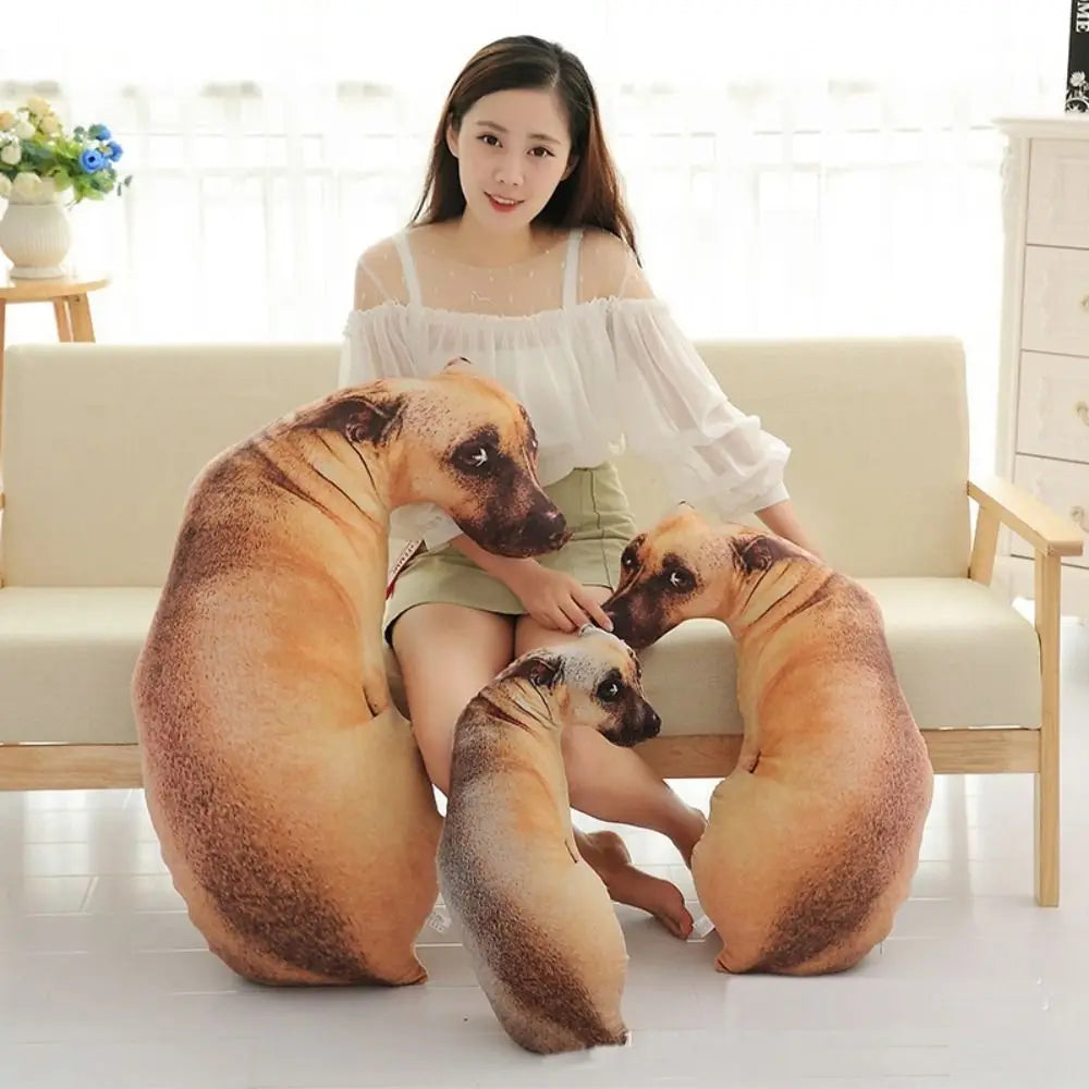 Realistic 3D Dog Plush Pillow
