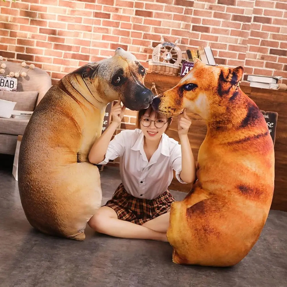 Realistic 3D Dog Plush Pillow