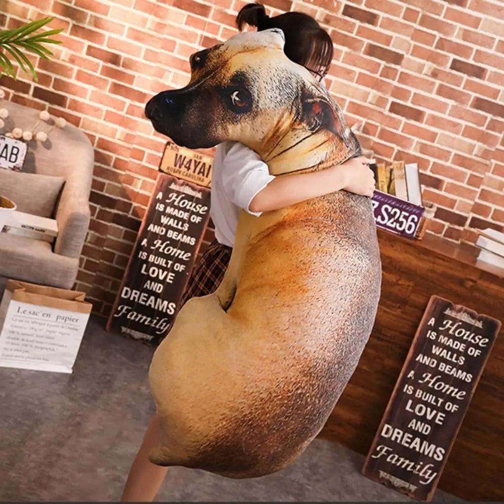 Realistic 3D Dog Plush Pillow
