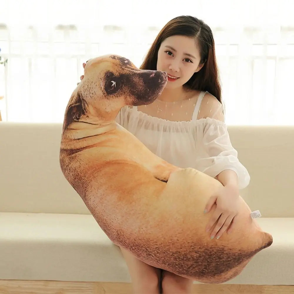 Realistic 3D Dog Plush Pillow